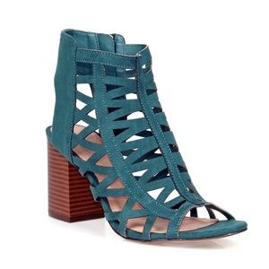 Otto-06 Laser-Cut Women's Chunky High Heel Sandals